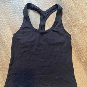 Black Nulu racerback cropped tank